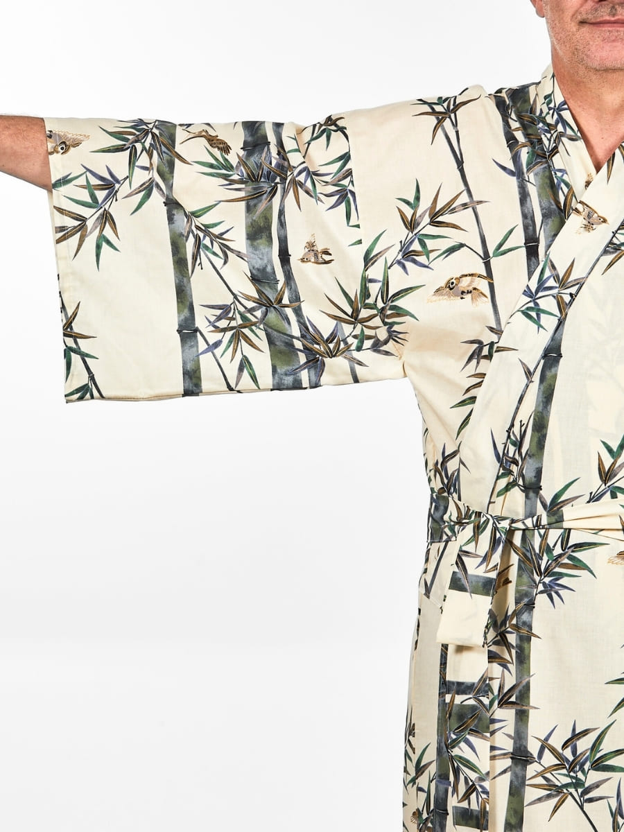 Kimono Japonés Bambú Hombre Talla única
