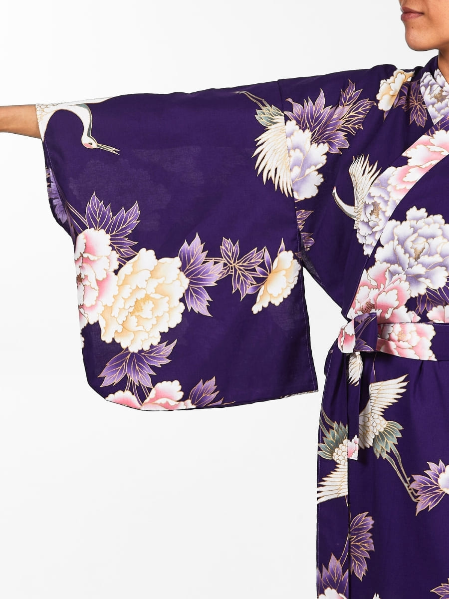 Kimono Japonés Botan to Tsuru Mujer Talla única
