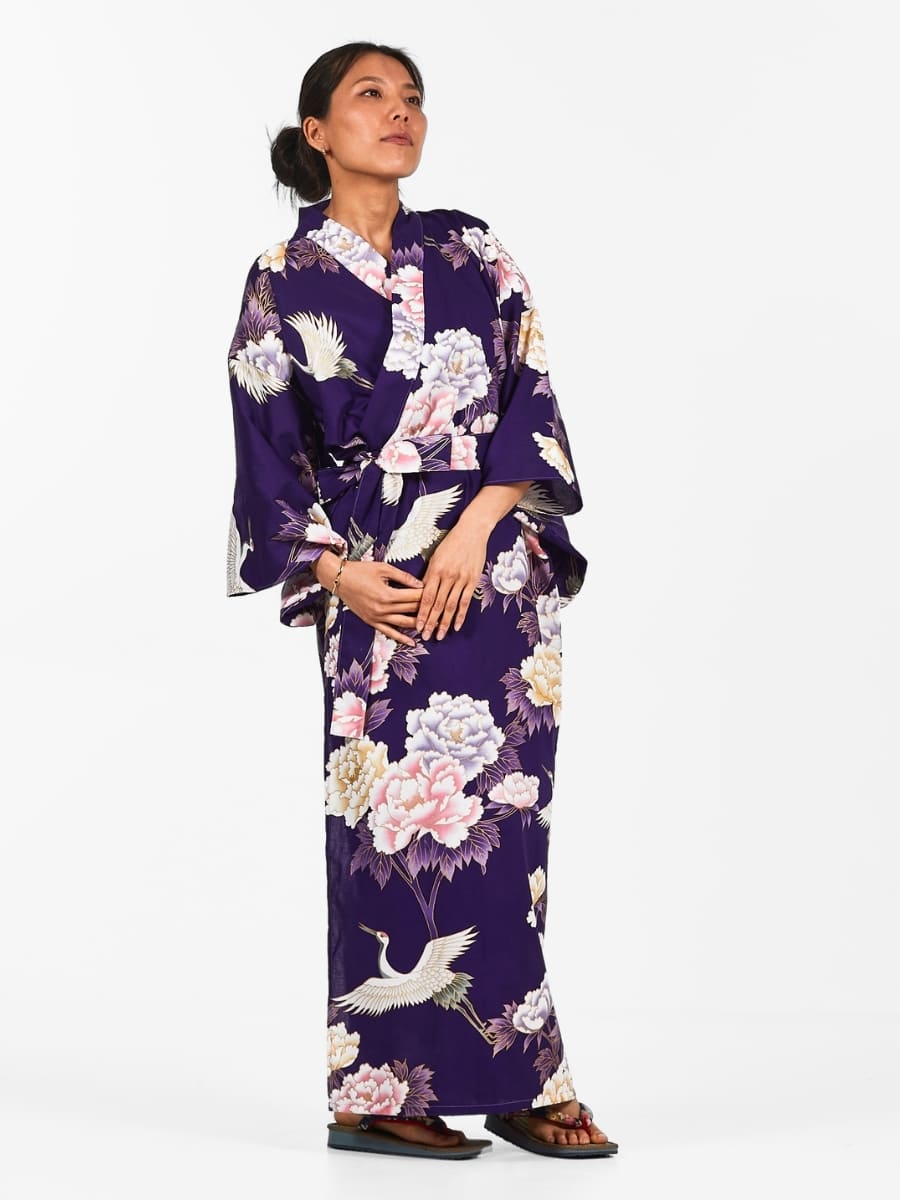 Kimono Japonés Botan to Tsuru Mujer Talla única