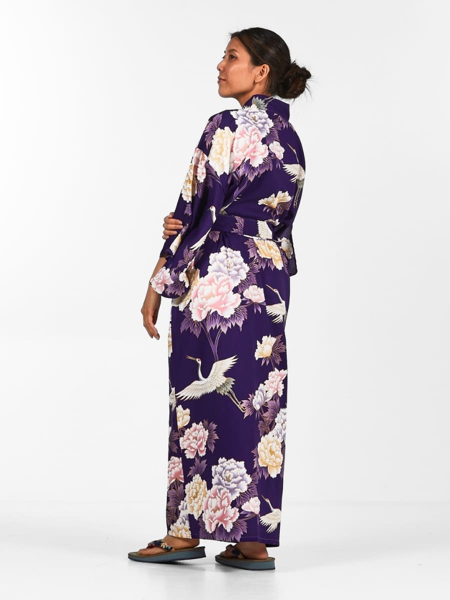 Kimono Japonés Botan to Tsuru Mujer Talla única