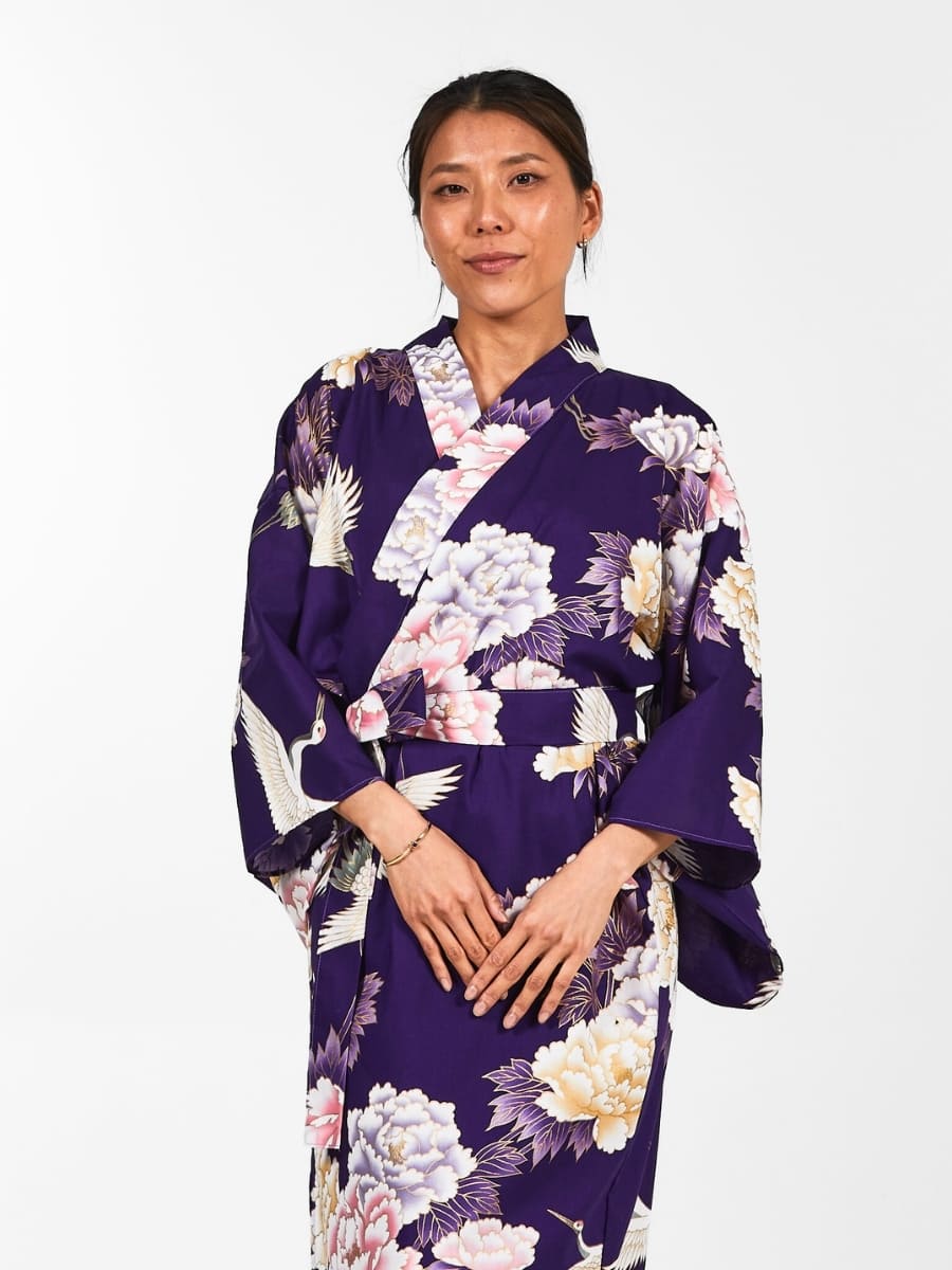 Kimono Japonés Botan to Tsuru Mujer Talla única