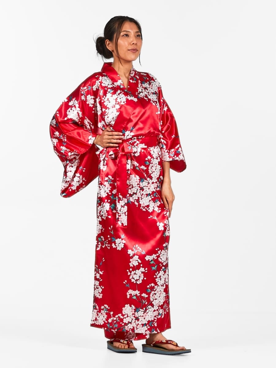Kimono Japonés Flor de Cerezo Mujer Talla única