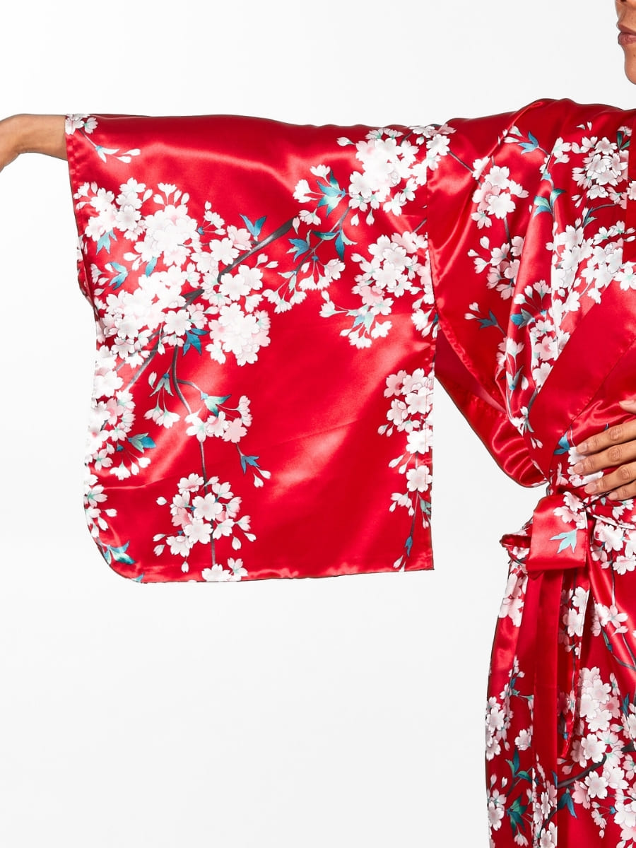 Kimono Japonés Flor de Cerezo Mujer Talla única