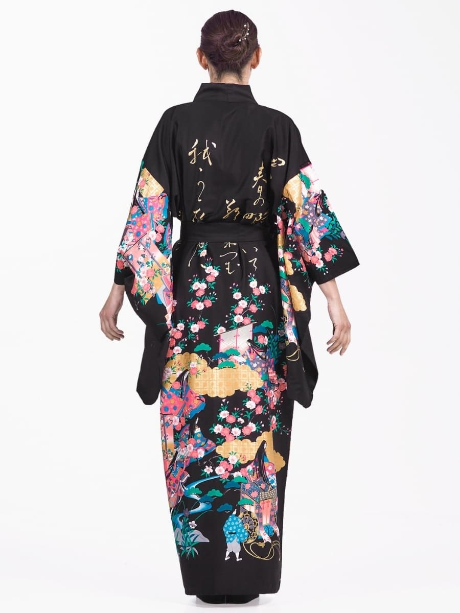 Kimono Japonés Furisode Mujer Talla única
