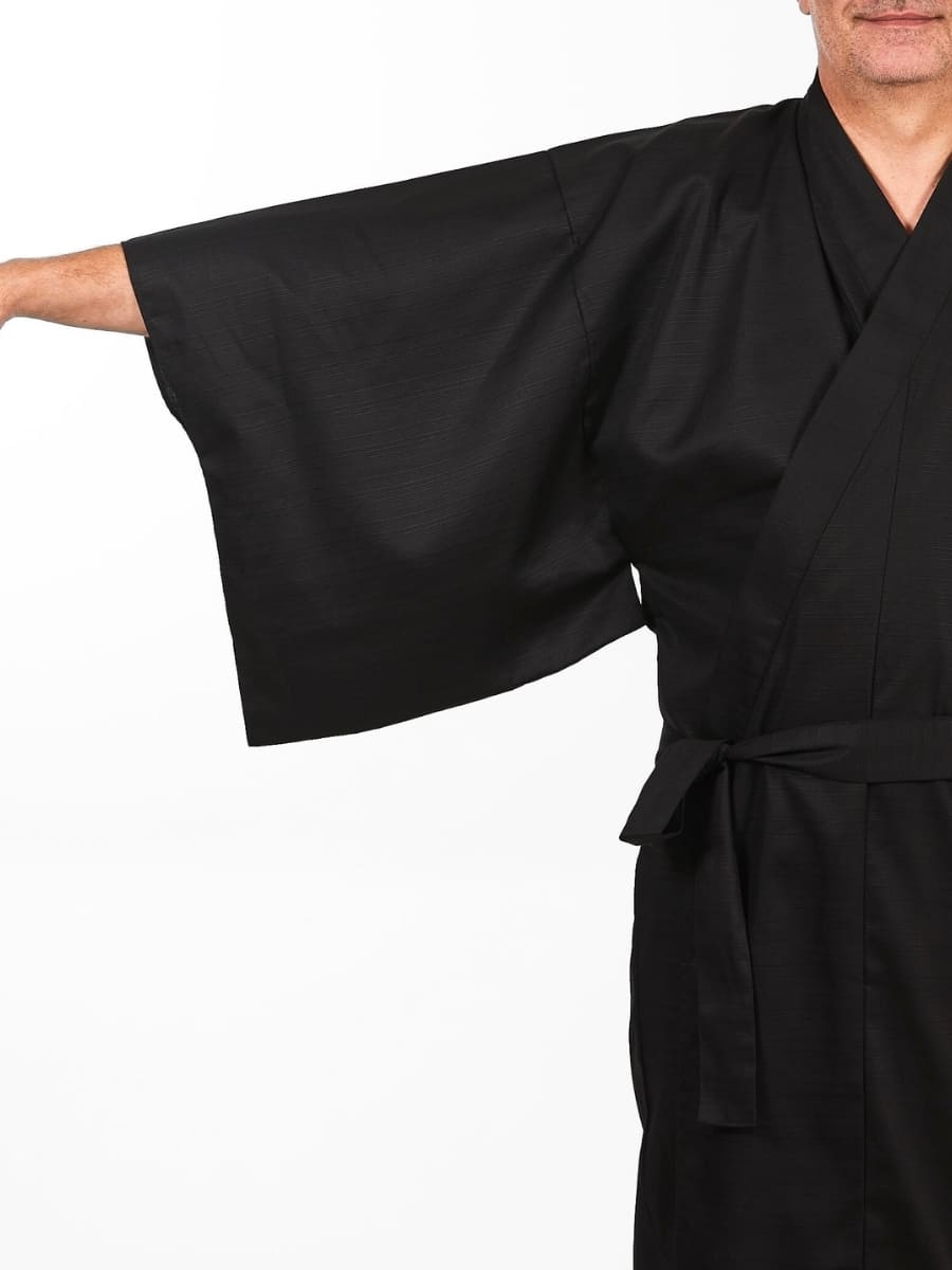 Kimono Japonés Hombre Negro Talla única
