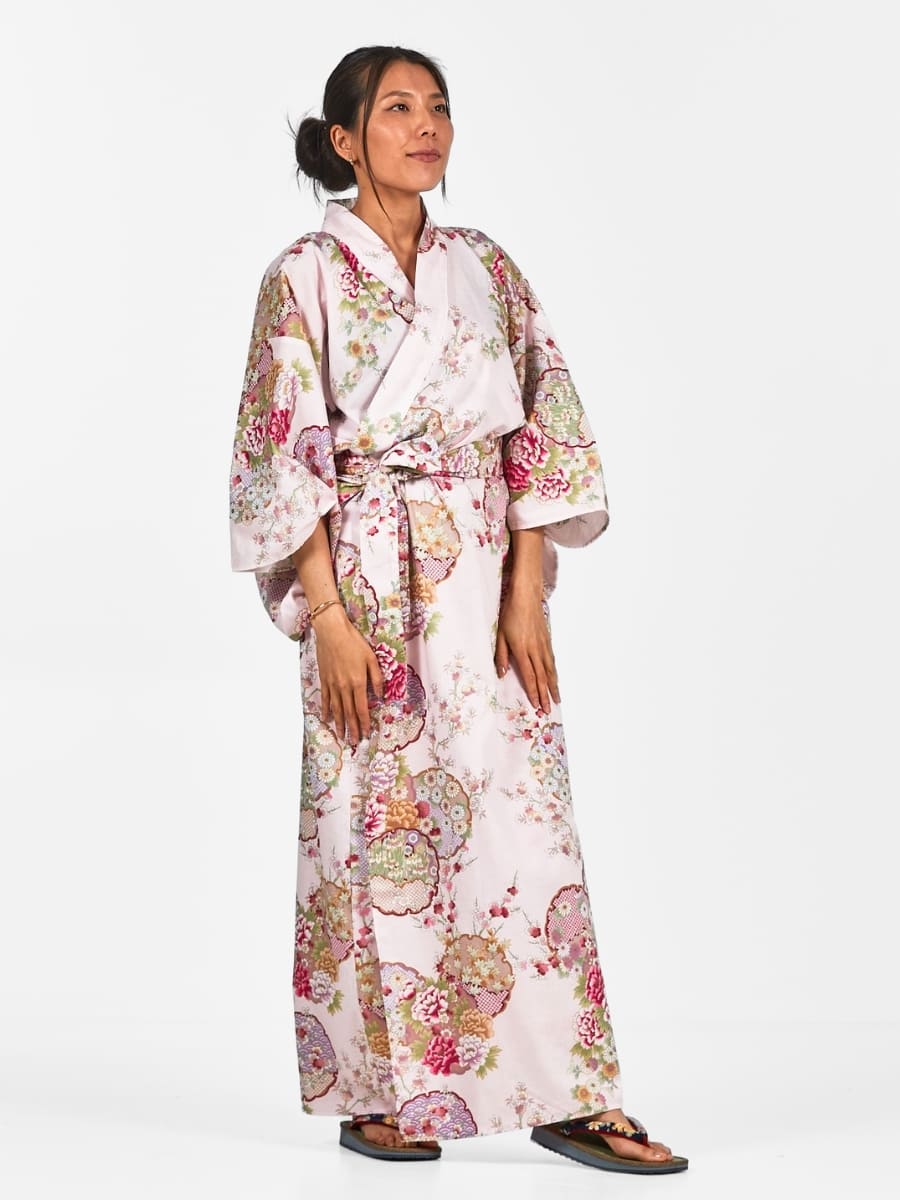 Kimono Japonés Maru Mon Mujer Talla única