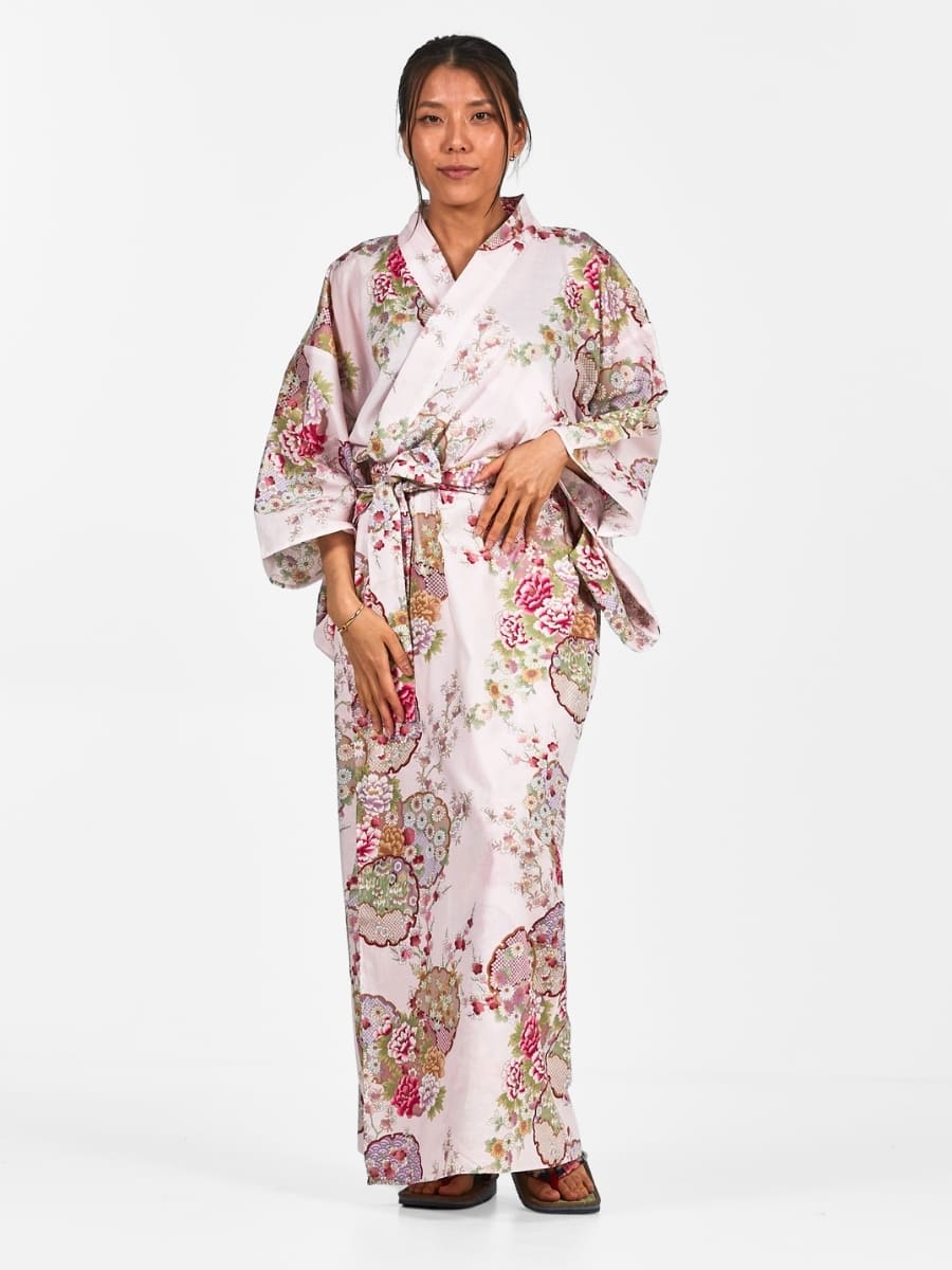 Kimono Japonés Maru Mon Mujer Talla única