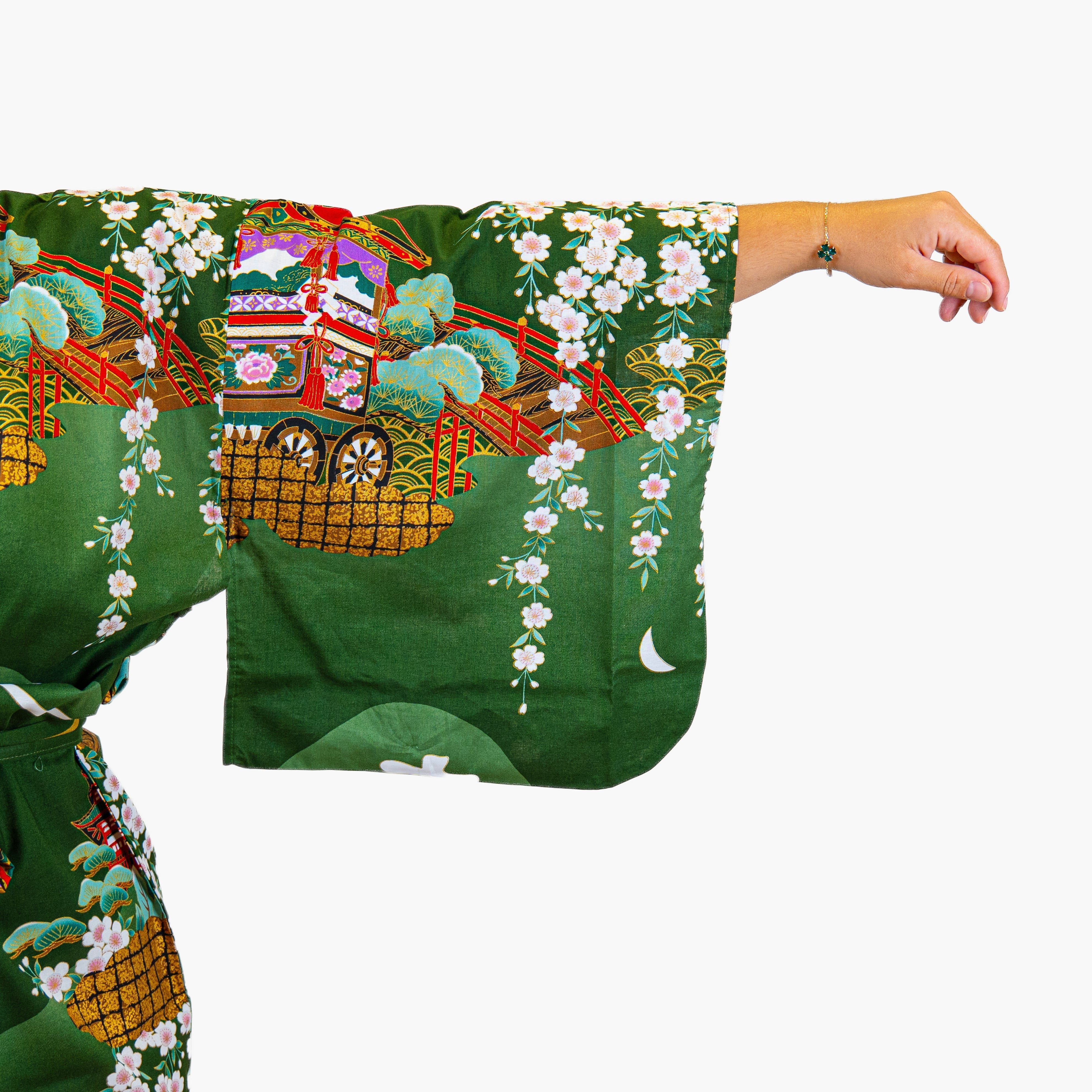 Kimono Japonés Mujer – Guruma Verde