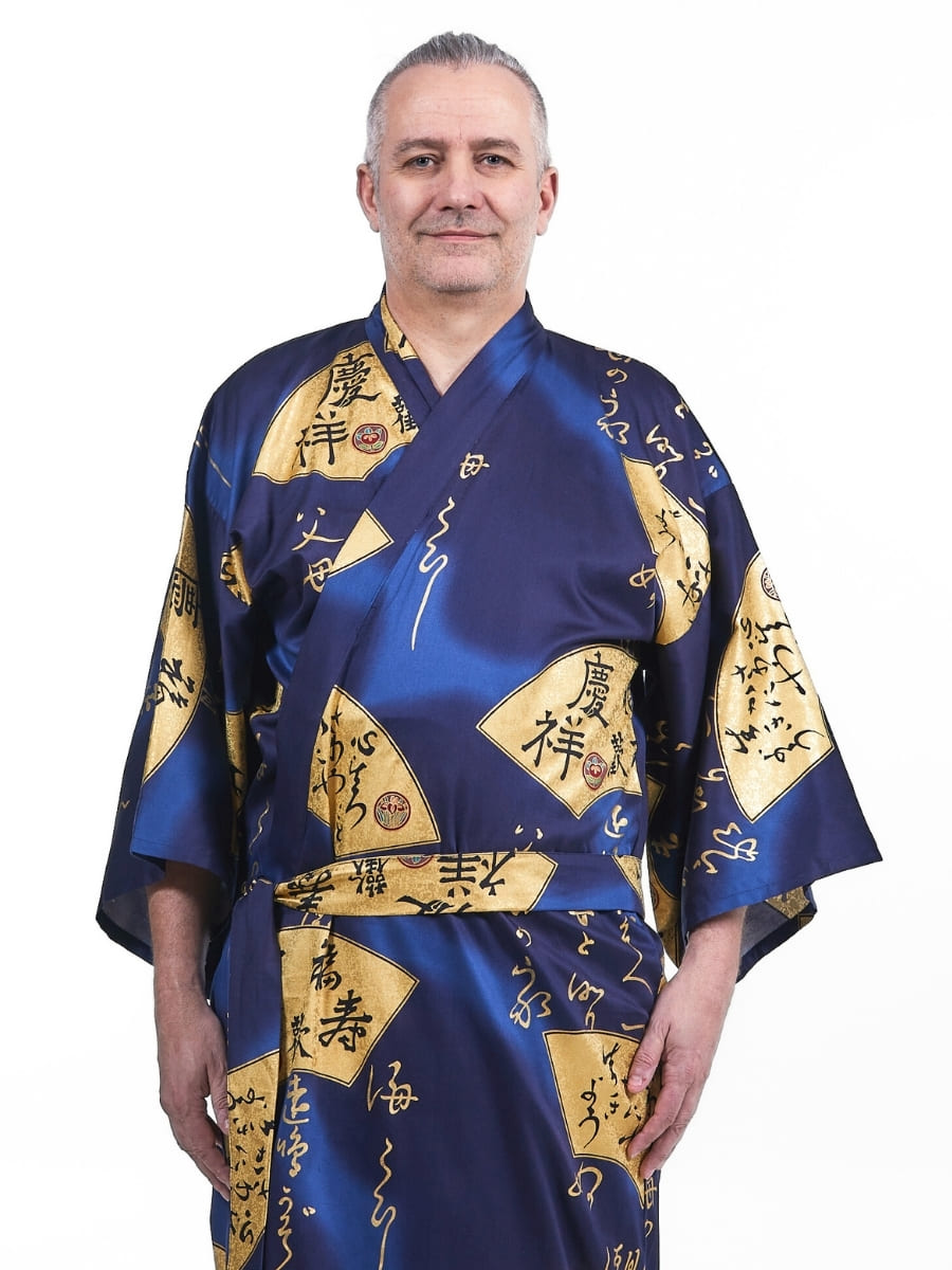 Kimono Japonés Sensu Gold Hombre Talla única