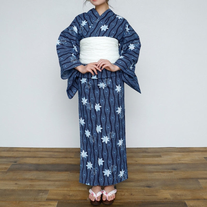 Kimono Japonés Mujer Azul