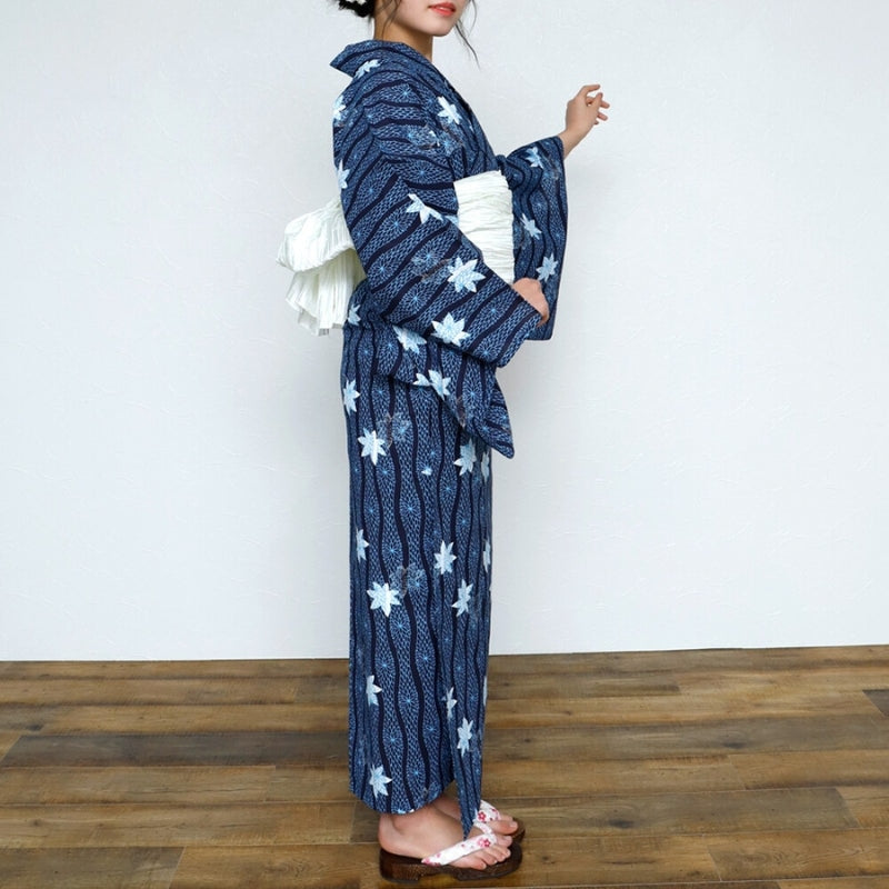 Kimono Japonés Mujer Azul