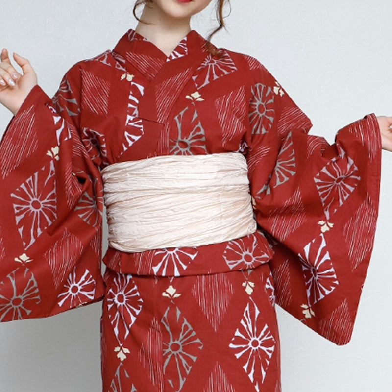 Kimono Japonés Mujer Rojo