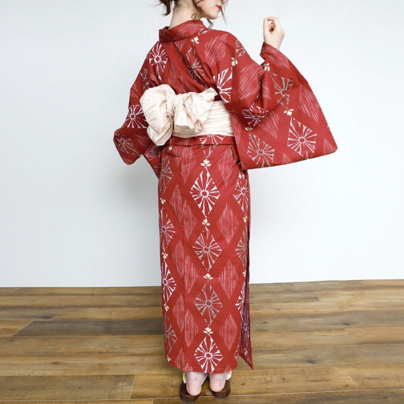 Kimono Japonés Mujer Rojo