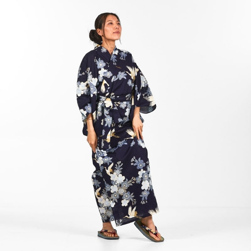 Yukata Kimono de mujer Sakura to Tsuru