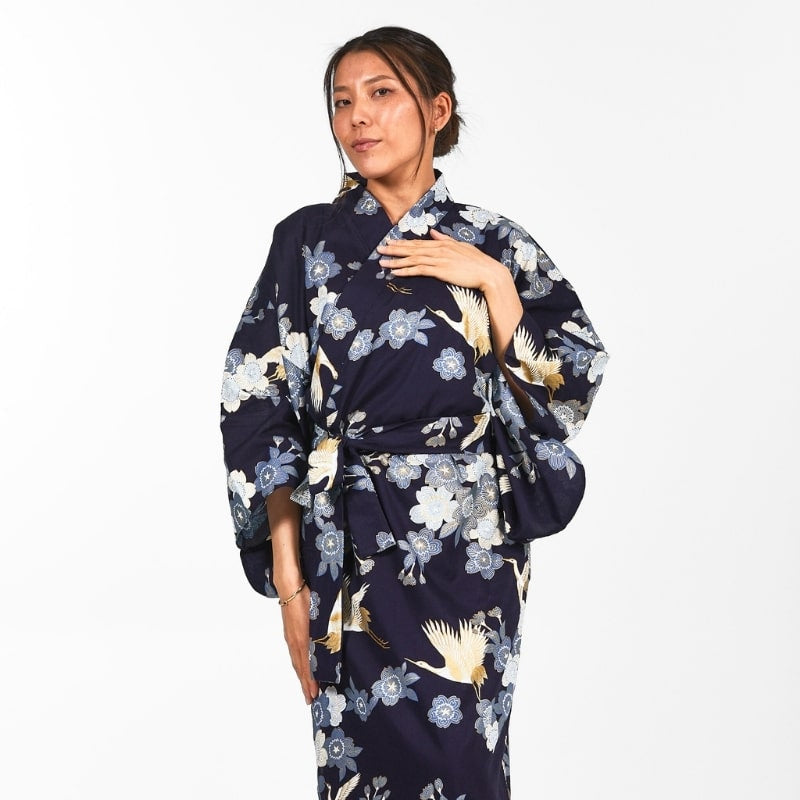 Yukata Kimono de mujer Sakura to Tsuru