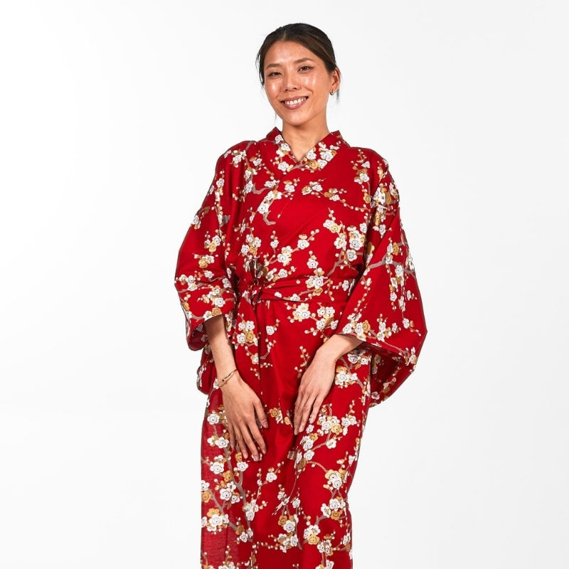 Kimono Shiraume Yukata para mujer