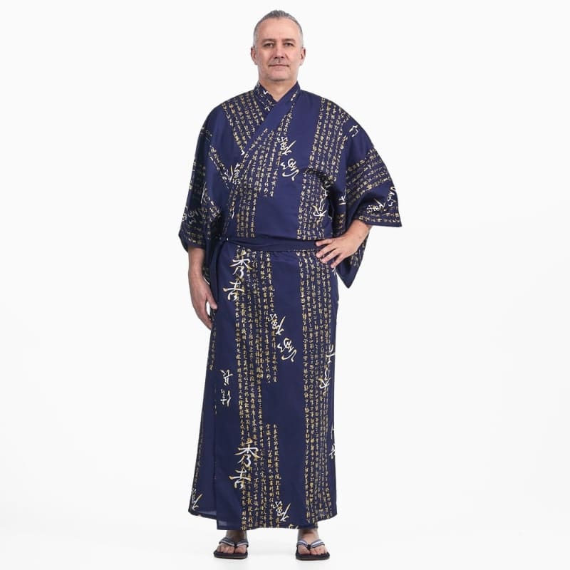 Kimono Yukata Homme Kanji
