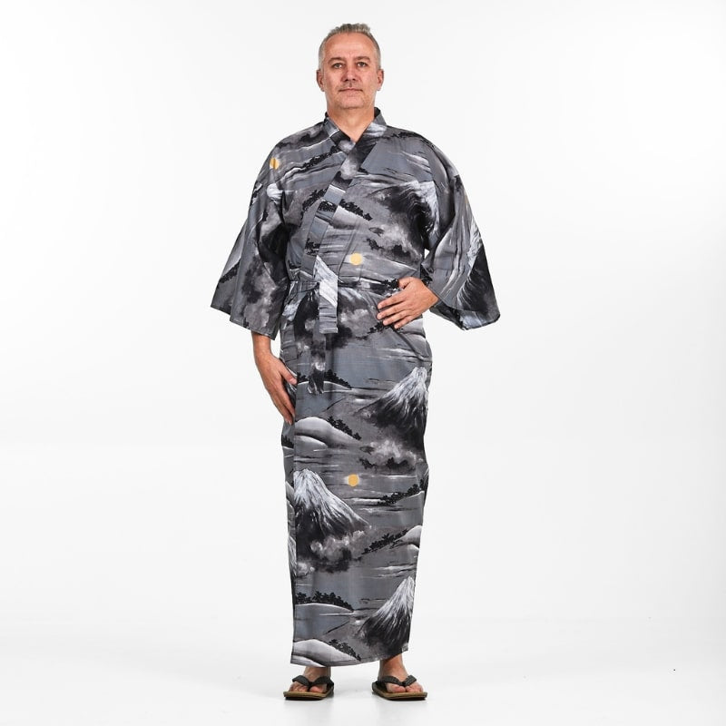 Kimono Yukata Hombre Monte Fuji - S