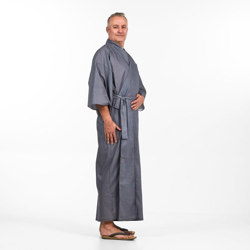 Kimono Yukata de rayas para hombre