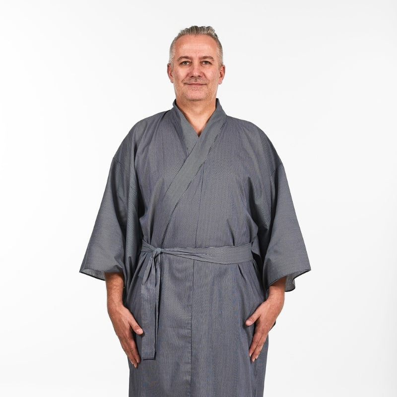 Kimono Yukata de rayas para hombre