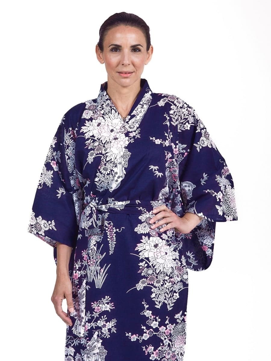 Kimono Yukata Peonía & Geisha Mujer