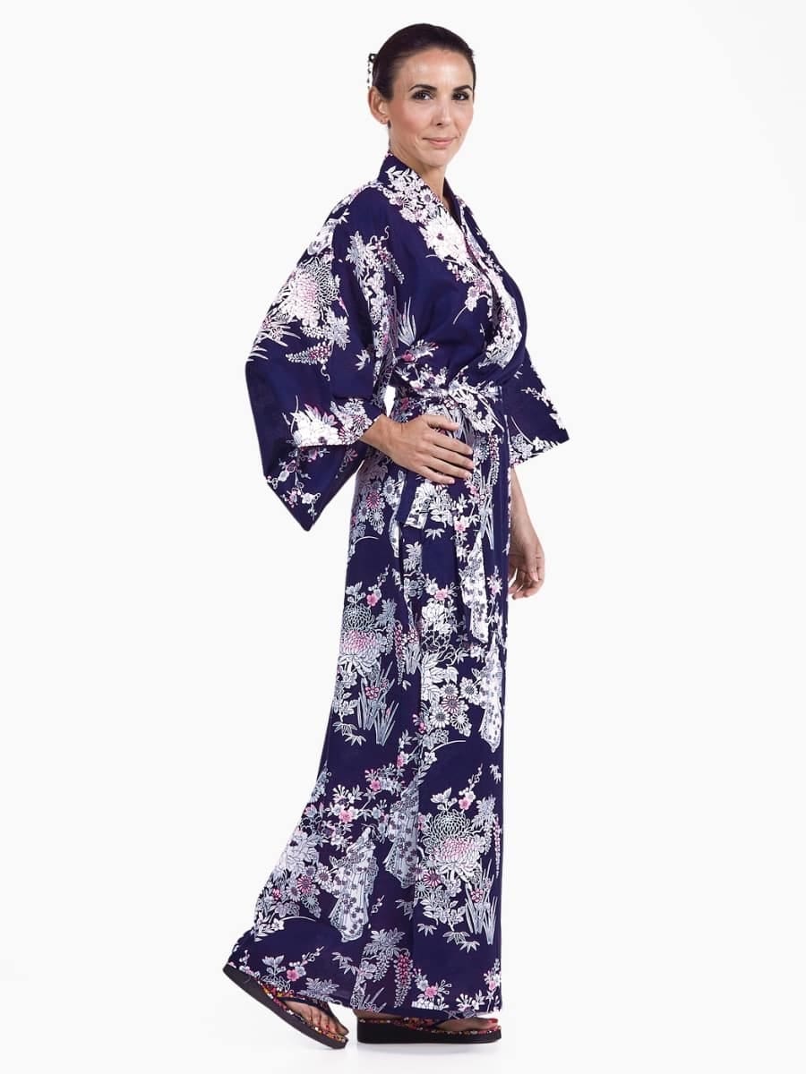 Kimono Yukata Peonía & Geisha Mujer