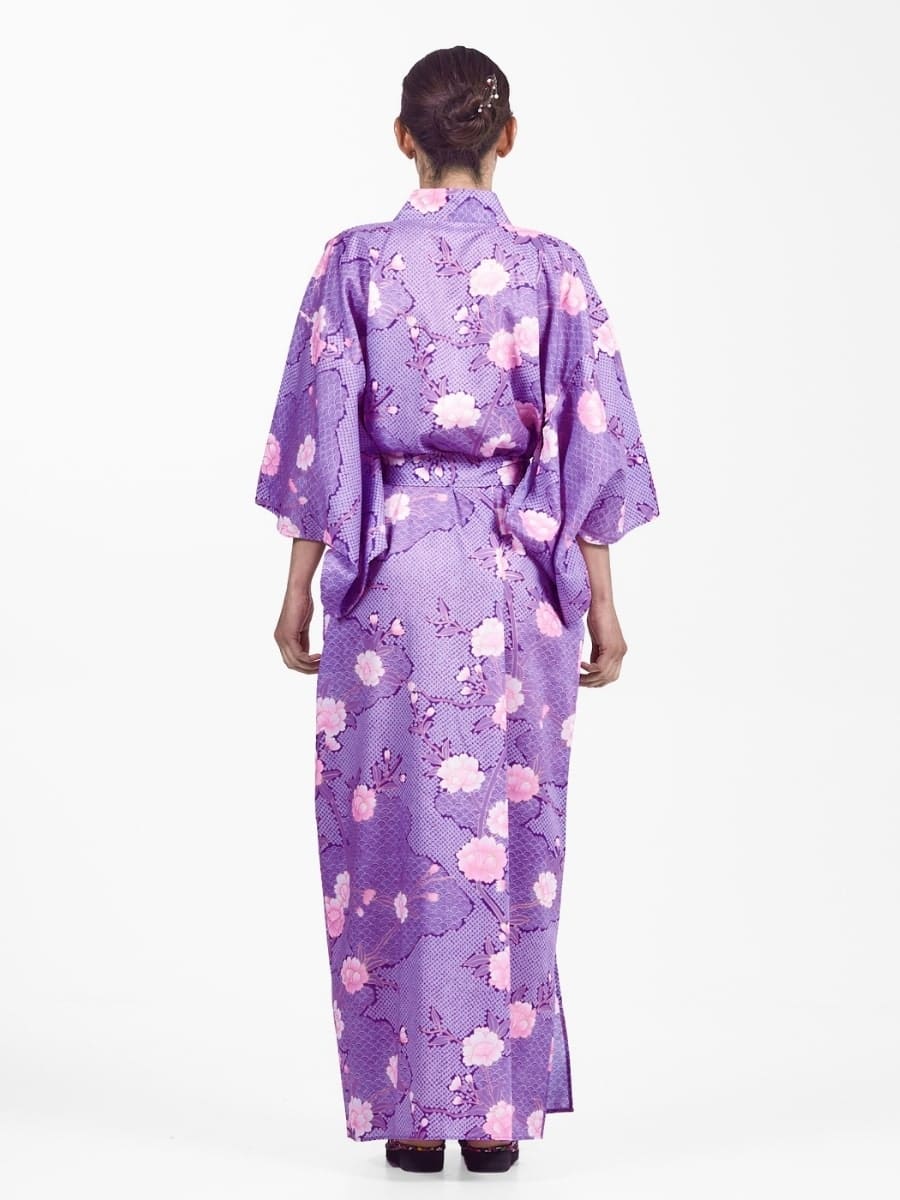 Kimono Yukata Sakura to Kumo Mujer