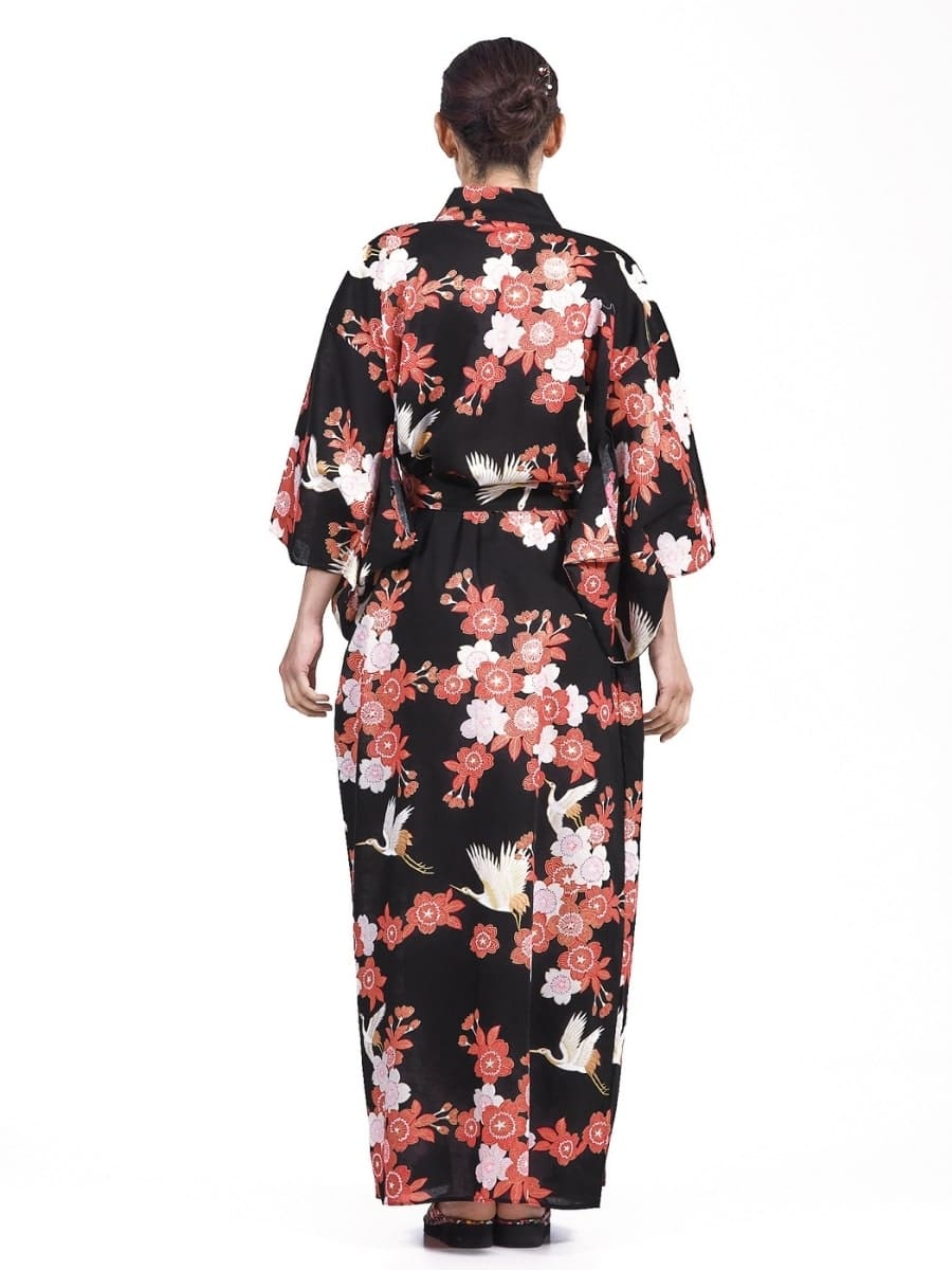 Kimono Yukata Tsuru to Ouka Mujer
