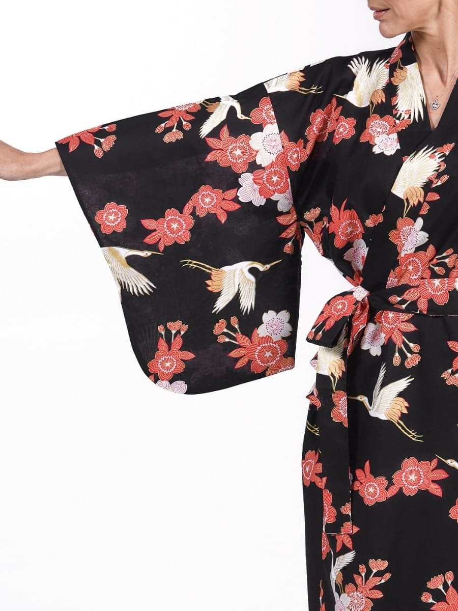 Kimono Yukata Tsuru to Ouka Mujer