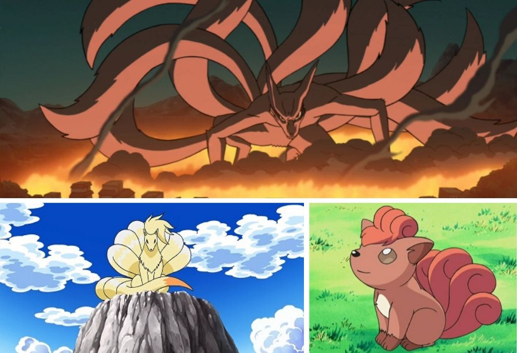 kitsune en una escultura pop