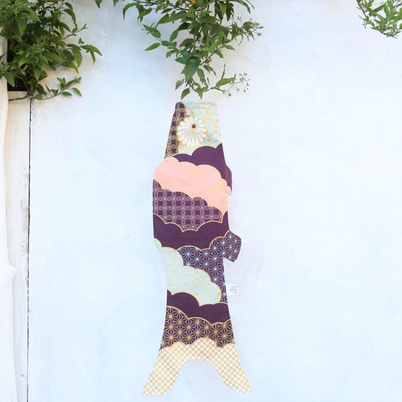 Koinobori Patchwork Lila - 70 cm