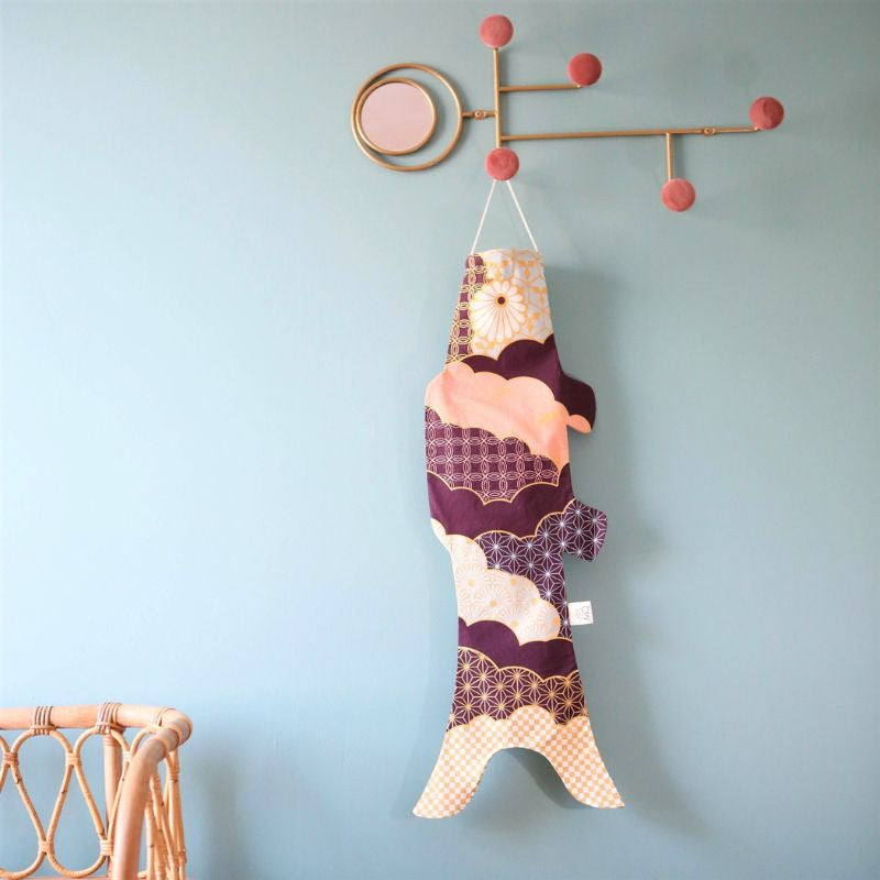 Koinobori Patchwork Lila - 70 cm