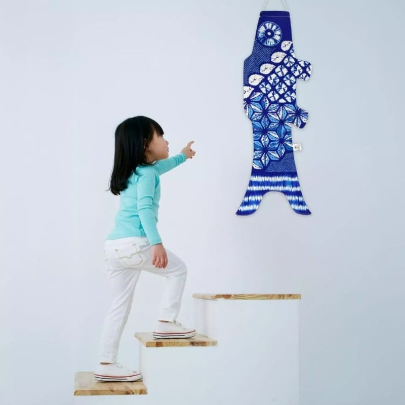 Koinobori Shibori Índigo - 70 cm