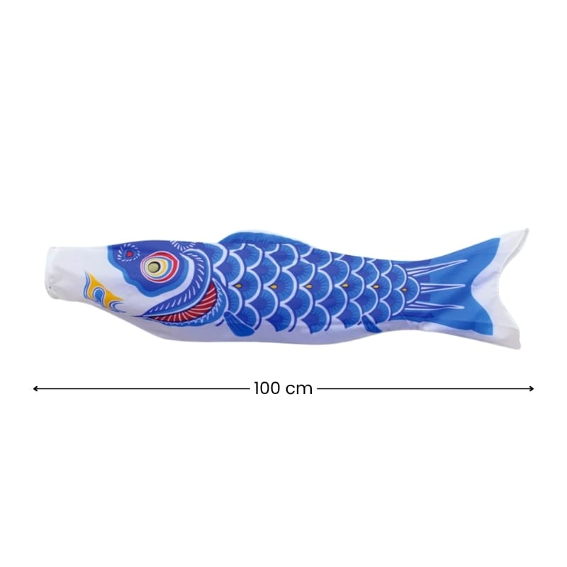 Koinobori Tradicional Japonés Azul - 100 cm