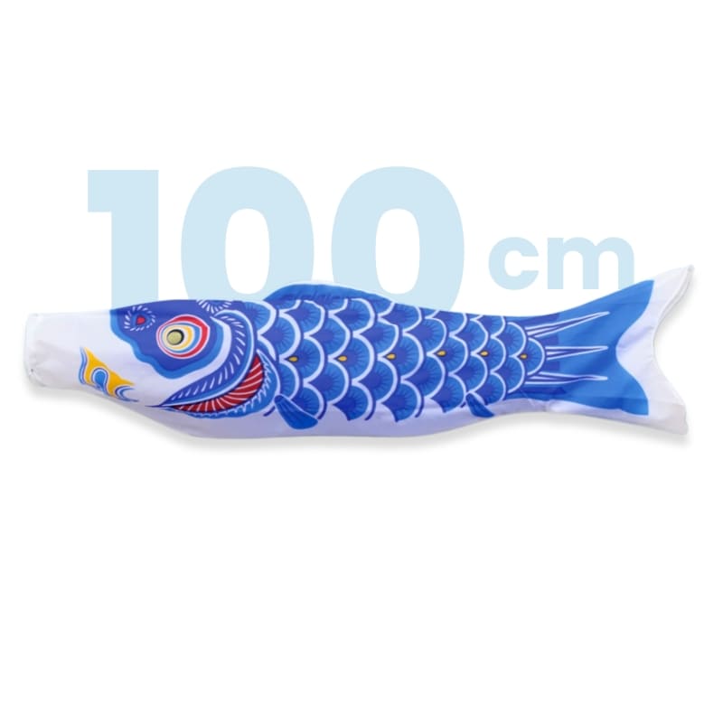 Koinobori Tradicional Japonés Azul - 100 cm
