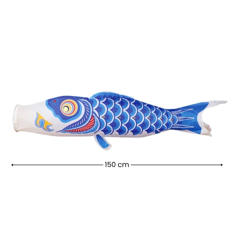 Koinobori Tradicional Japonés Azul - 150 cm
