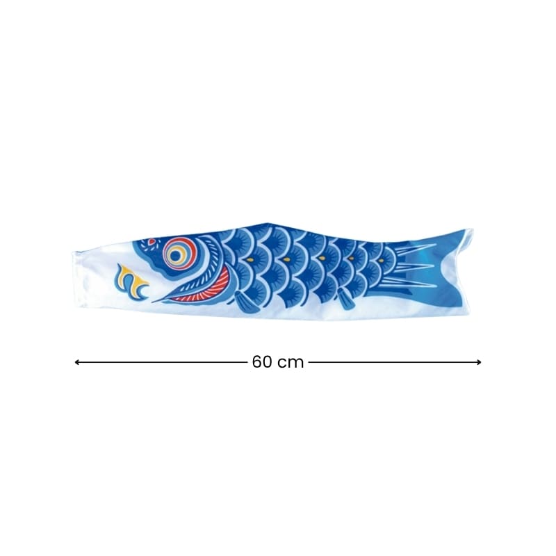 Koinobori Tradicional Japonés Azul - 60 cm