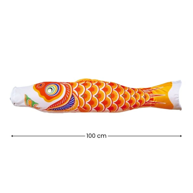 Koinobori Tradicional Japonés Naranja - 100 cm