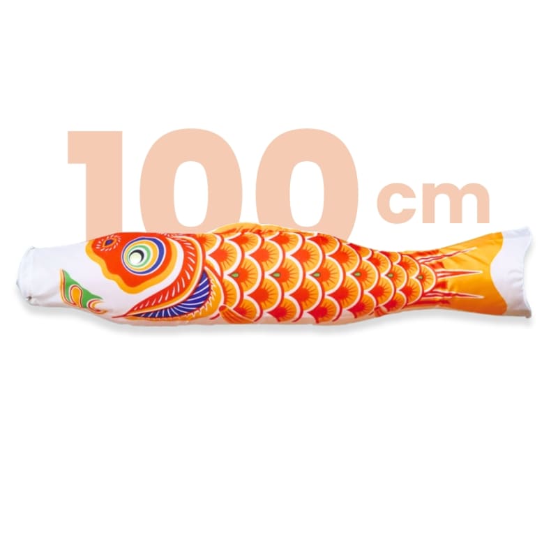 Koinobori Tradicional Japonés Naranja - 100 cm