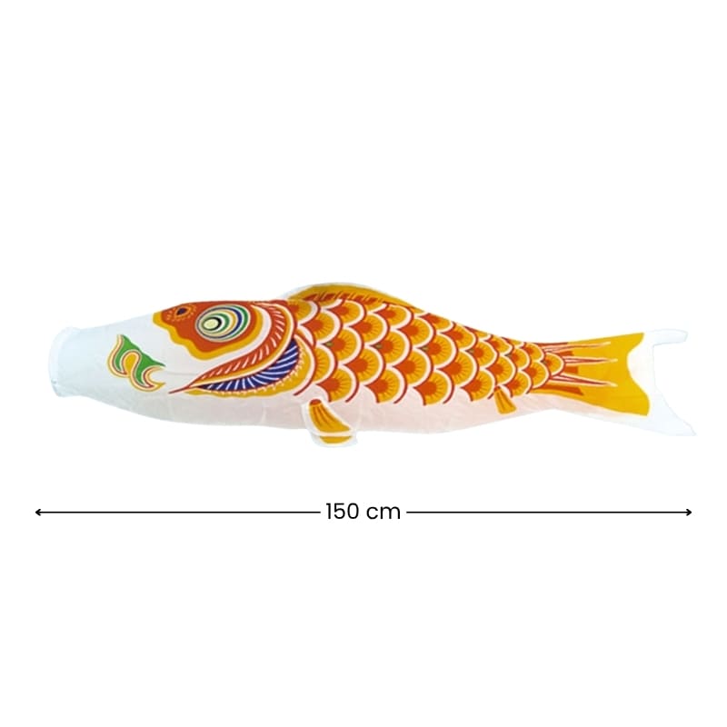 Koinobori Tradicional Japonés Naranja - 150 cm