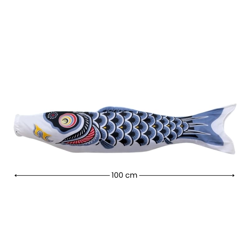 Koinobori Tradicional Japonés Negro - 100 cm