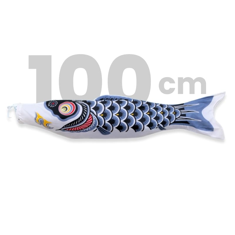 Koinobori Tradicional Japonés Negro - 100 cm