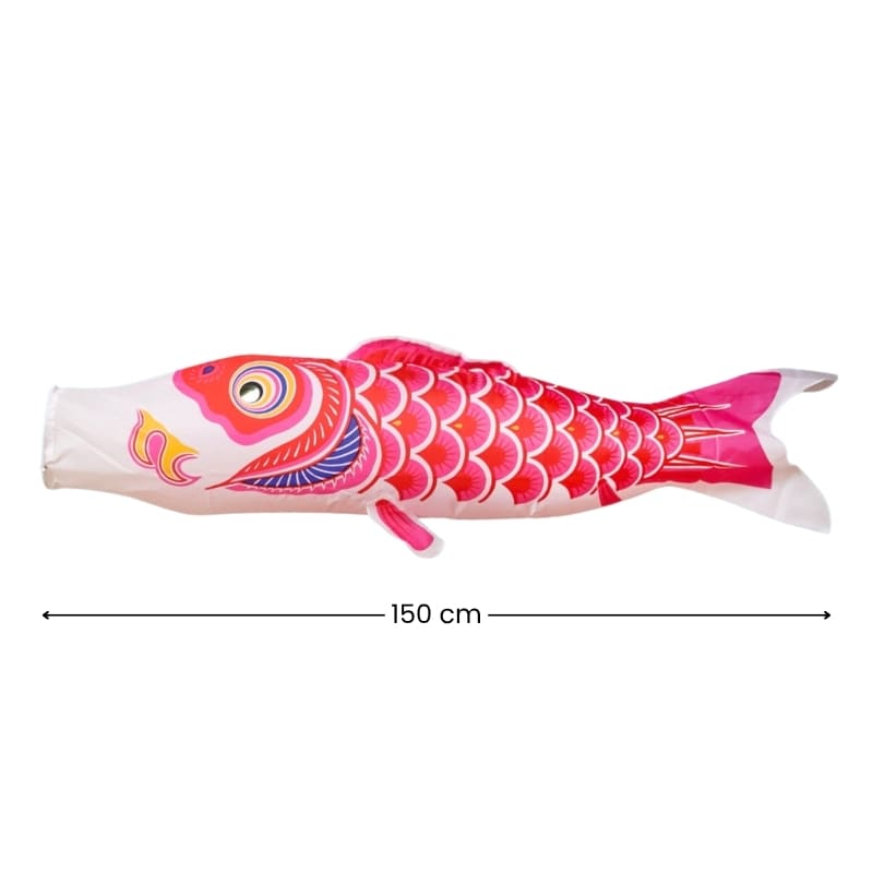 Koinobori Tradicional Japonés Rosa - 150 cm