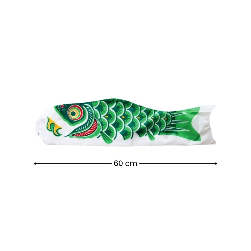 Koinobori Tradicional Japonés Verde - 60 cm