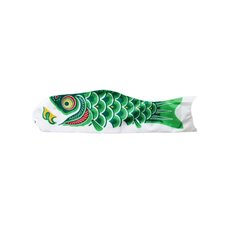 Koinobori Tradicional Japonés Verde - 60 cm