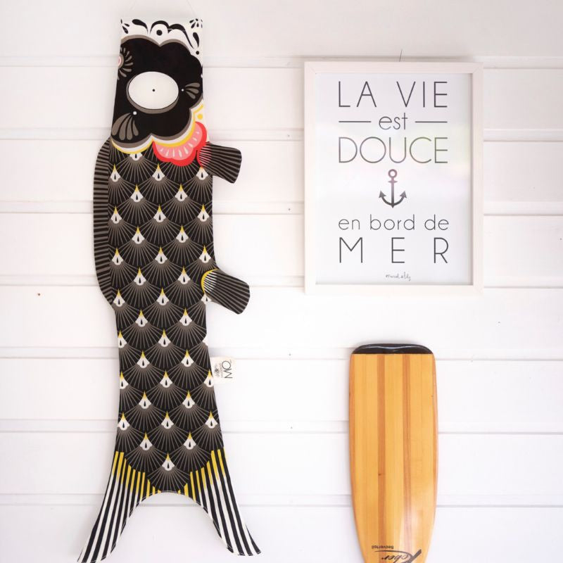 Koinobori Tradicional Negro - 100 cm