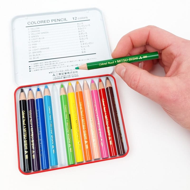 Lápices de Colores Japoneses Uni Mitsubishi 880 Mini