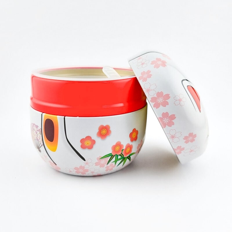 Lata Blanca para Té Maneki Neko