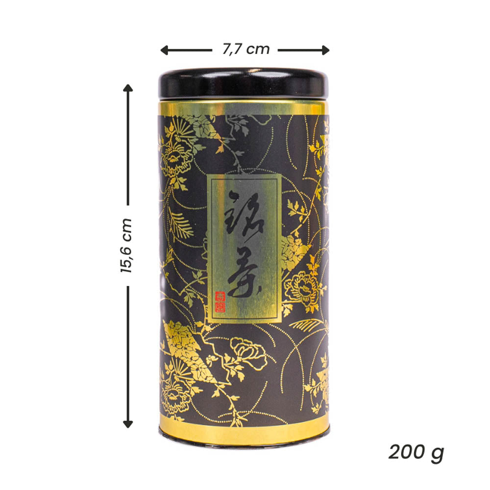 Lata de Té Japonesa de Metal - Gentaku Negra