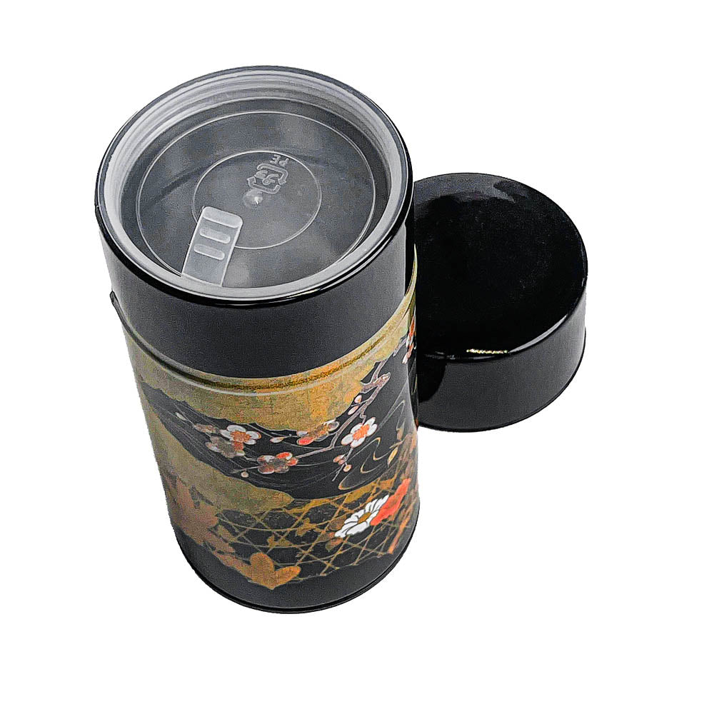 Lata de Té Japonesa de Metal - Köetsu Negra Lacada
